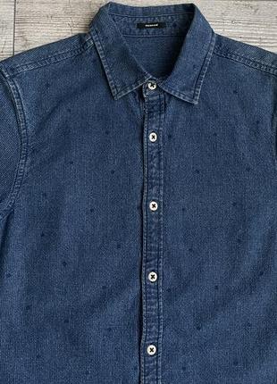 Сорочка\рубашка denham striped dot denim shirt2 фото