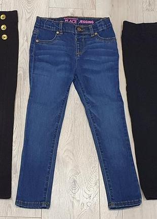 Джегинсы_ черные штаны с пуговицами the children's place на 5 лет, черные штаны h&m 4-5 лет