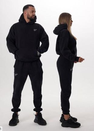 Спортивний костюм унісекс чорного кольору | 2 кольори2 фото