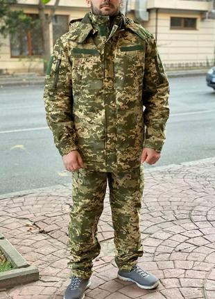 Тактическая зимняя форма пиксель военная на флисе зима костюм армейский камуфляжная униформа для зсу1 фото