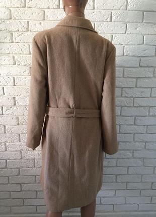 Шикарное пальто tu, очень приятная ткань ,57 % шерсти ,пальто на запах ,красивый и модный цвет2 фото