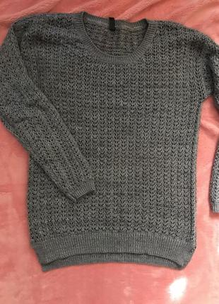 Вязаный свитер крупная вязка