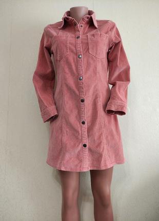 Сукня вельветова з довгим рукавом