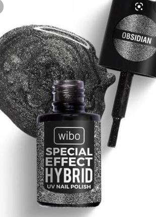 Гибридный лак для ногтей wibo special effect hybrid,obsidian