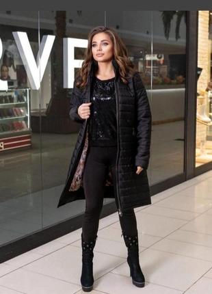 Пальто cтьобане демісезонне .батал.