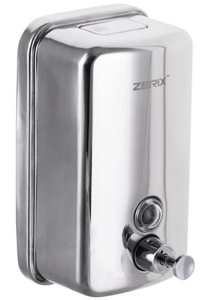 Дозатор для рідкого мила zerix d-500-sus настінний (zx3245)2 фото