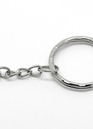 Основа для брелка finding з кільцем та ланцюжком для ключів сталистий 5.3 см