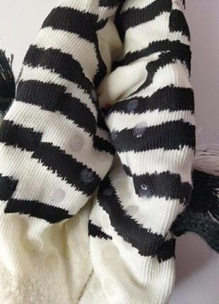 Домашние носки next  со стопами р.31-35  зебра2 фото