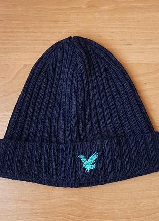 Винтажная шерстяная шапка lyle & scott