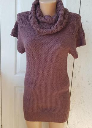 Вязаное платье-гольф