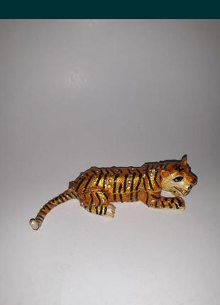 Эмалированная шкатулка для украшений ручной работы тигр подарок1 фото