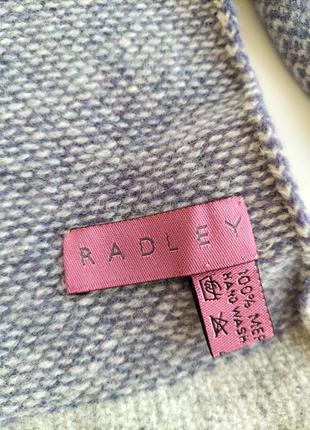 Фірмовий англійський шерстяний шарф radley! оригінал!5 фото