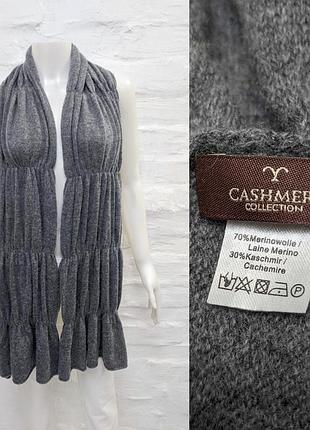 Cashmere collection элегантный трикотажный шарф из кашемира и мериносовой шерсти