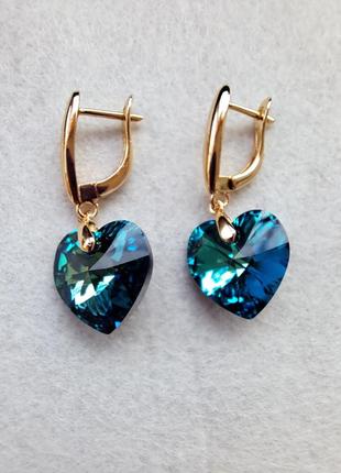 Ефектні сережки із кристалами swarovski