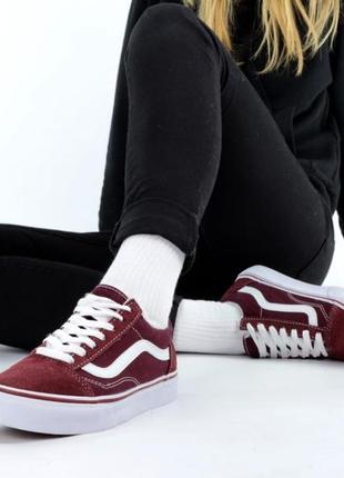 ❄️vans old skool low bordo winter❄️❤️36рр-45рр❤️кросівки зимні ванс, кроссовки ванс зимние с мехом8 фото