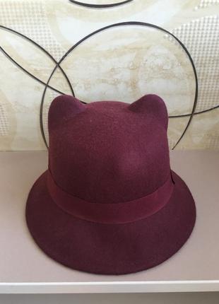 Шляпа з вушками  zara cat ear hat розмір 52 см