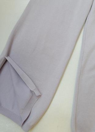 Широкі в'язані штани палаццо з розрізами з боків  широкие вязаные брюки палаццо с разрезами по бокам6 фото