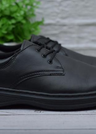 43 размер. черные кожаные мужские полуботинки, туфли dr.martens. оригинал