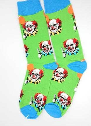 🤡купить яркие носки с клоуном на halloween😊1 фото