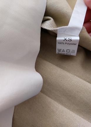 Нереальная плиссированная мини юбка экокожа8 фото
