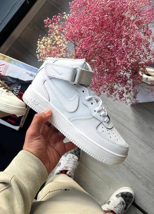 Красивейшие женские зимние высокие кроссовки nike air force 1 high fur молочные на меху 36-45 р