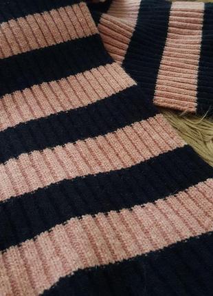 Шарф jack wills,шерстяной шарф,зимний осенний шарф,розовый шарф,шарф в полоску,синий шарф3 фото
