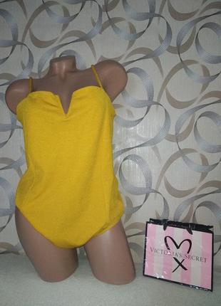 Желтый шикарный боди 46/48р