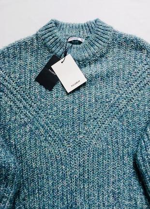 Шикарный свитер оверсайз с объёмными пышными рукавами меланж pull&bear6 фото