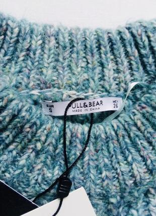 Шикарный свитер оверсайз с объёмными пышными рукавами меланж pull&bear3 фото