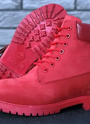 ❄️❤️ зима timberland черевики чоботи рожеві дитячі жіночі red winter вовняне хутро шерсть ❄️❤️