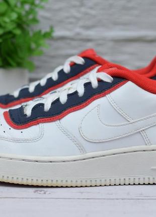 38.5 размер. белые кожаные кроссовки nike air force 1, найк. оригинал7 фото