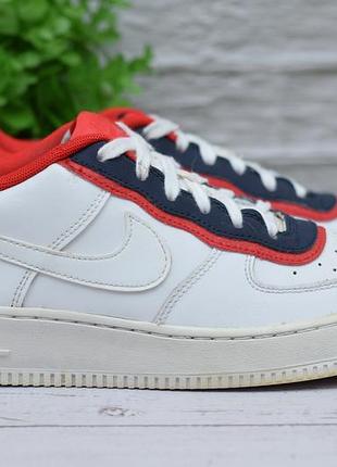 38.5 размер. белые кожаные кроссовки nike air force 1, найк. оригинал