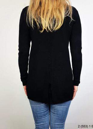 Чорний подовжений жіночий светр. светр жіночий. молодіжний, стильний светр. 2 (553) 1 bl2 фото
