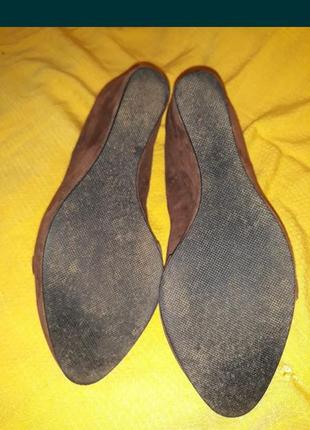 Туфли женские на каблуке коричневые кожа бархат 39 vive6 фото