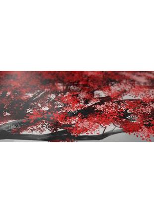 Модульна картина на полотні на стіну для інтер`єру/спальні/прихожої dk червоне дерево 53x100 см (mk30221_e)4 фото