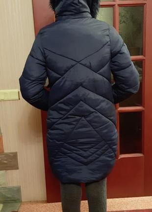 Пальто стеганое з капюшоном4 фото