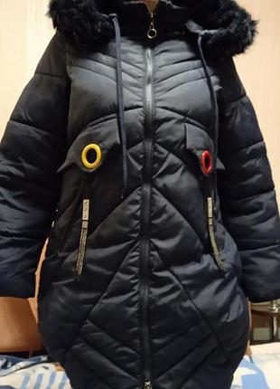 Пальто стьобане з капюшоном