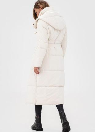 Довге зимове пальто,  жіночий пуховик бархат3 фото