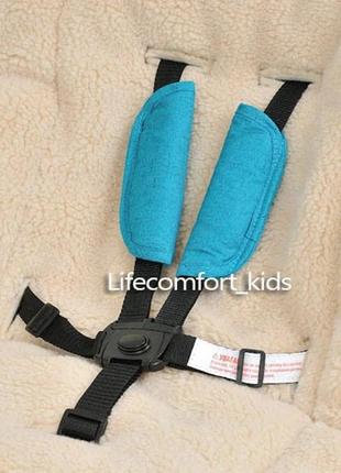 Комплект чехол черный зимний+рукавички в коляску санки на выписку конверт на овчине...