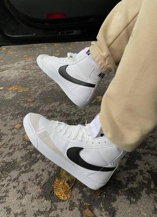 Стильные мужские унисекс высокие кроссовки nike blazer mid 77 vintage white белые 36-45 р