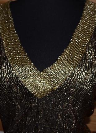 Новый костюм zuhvala! платье бронзовое золото+кардиган сетка кружево!4 фото