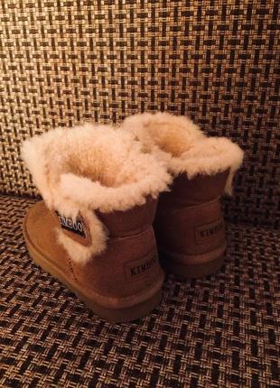 Замшевые угги натуралки на овчине кэмел ugg kimboo camel.6 фото