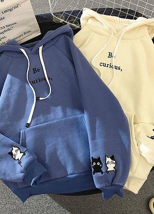 Худі на флісі оверсайз