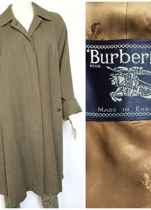 Burberry шерстяное полупальто плащ