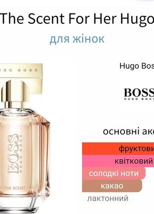 Розпив! оригінал! парфумовона вода 3мл hugo boss the scent2 фото