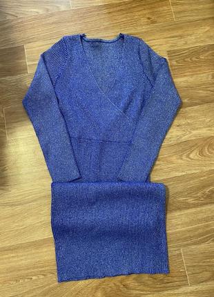 Красивое платье с люрексовой ниткой