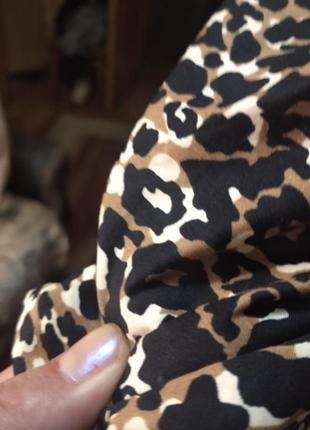 Очень красивая леопардовая кофта блуза на 50-54 укр5 фото