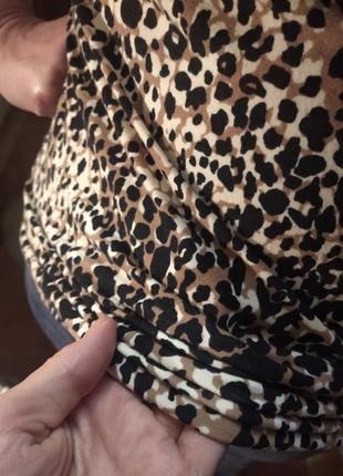 Очень красивая леопардовая кофта блуза на 50-54 укр6 фото