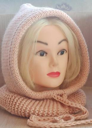 Капюшон капор колір світло -рожевий