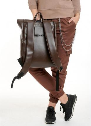 Жіночий рюкзак sambag rolltop one коричневий5 фото